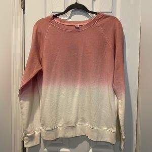 Old Navy Pink and White Gradient Sweatshirt - Women’s S